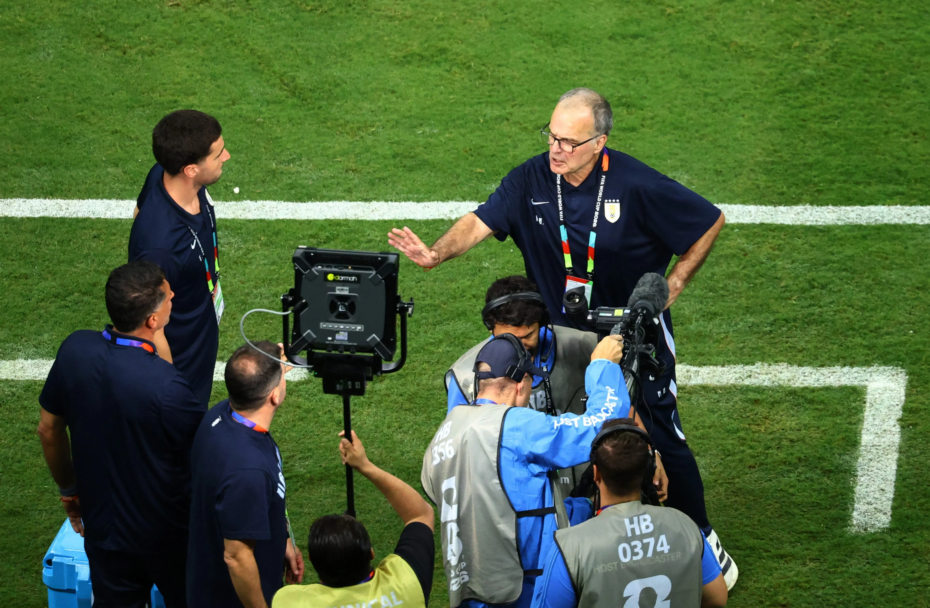 Marcelo Bielsa snaps at reporter as Uruguay’s dismal World Cup ends in ‘disgrace’