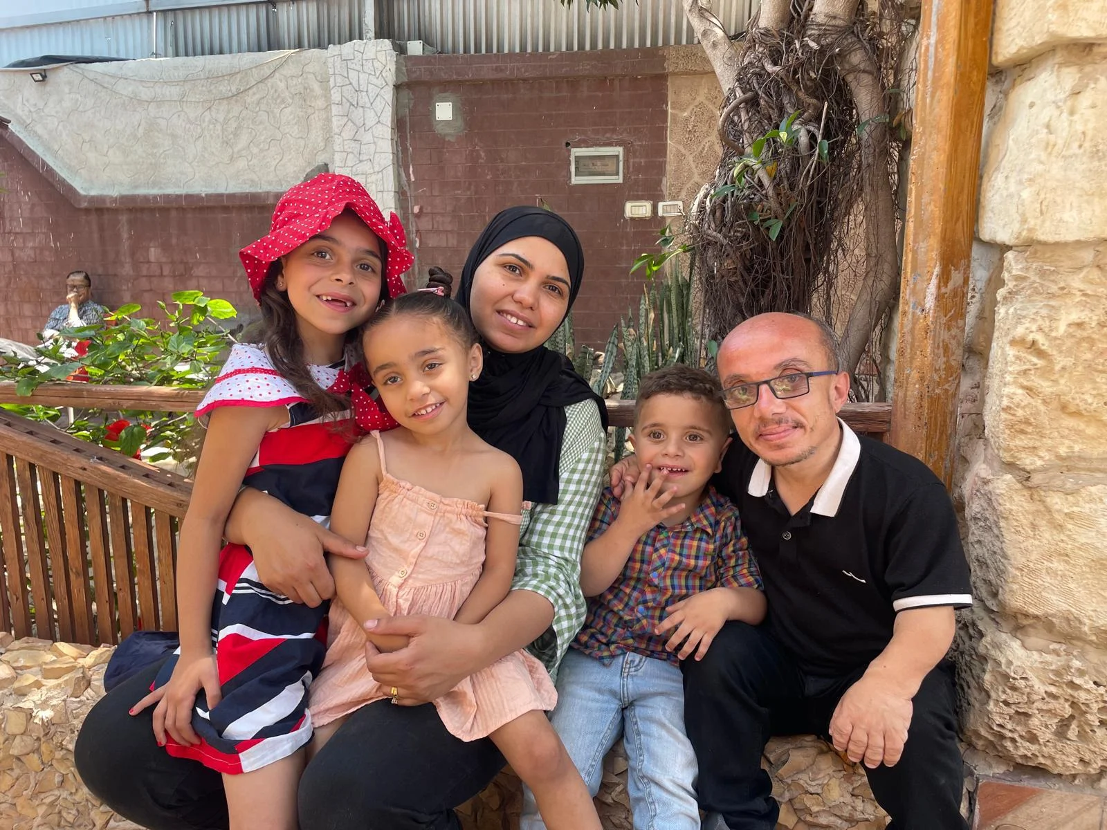 Haitham Al-Saqqa and his family