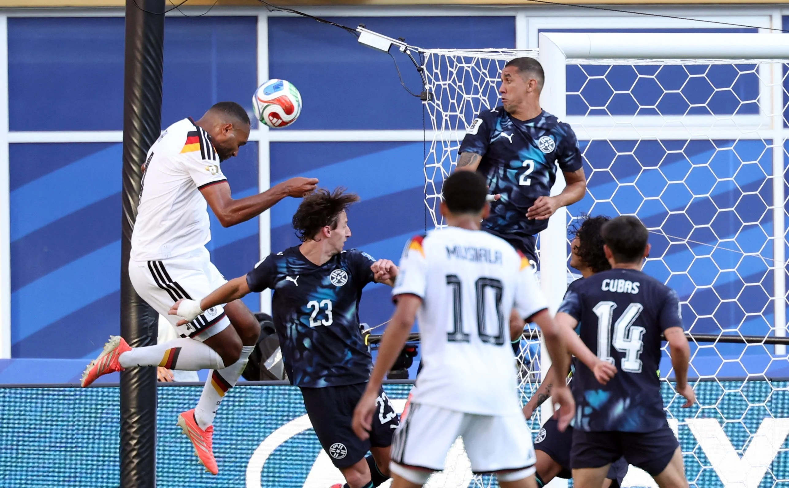 Why was Germany’s extra-time goal against Paraguay disallowed after a VAR review?
